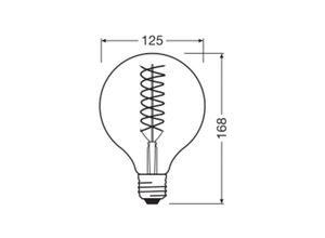 4099854137884 - OSRAM LED Vintage 1906 G125 E27 84 W gold 824 dim