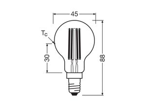 4099854255205 - OSRAM LED-Leuchtmittel Tropfen Filament E14 22W 4000K 470lm