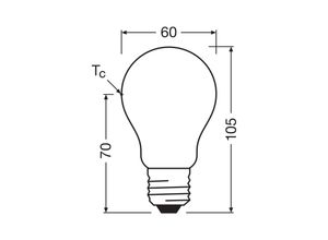 4099854265549 - OSRAM LED-Leuchtmittel Birne matt E27 38W 4000K 806lm dim