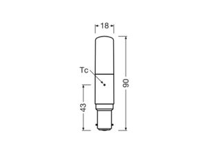 4099854266799 - OSRAM LED-Leuchtmittel Special T B15d 8 W 2700 K dim