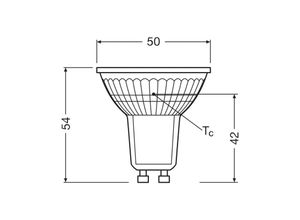 4099854267765 - OSRAM LED-Leuchtmittel PAR16 Reflektor GU10 25W 100° 2700K