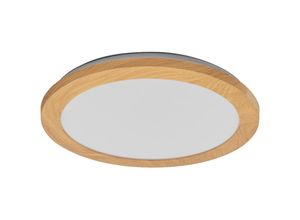 4099854279638 - Orbis Disc Wand- Deckenleuchte mit led Holzdekor 22W 1800lm 3000 4000K via Wandschalter mit Click cct einstellbar 30cm Durchmesser IP44 Schutz