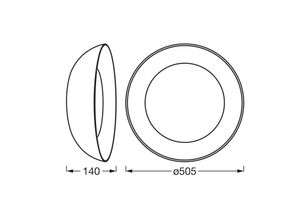 4099854284489 - LED-Deckenleuchte Orbis Alva schwarz Metall