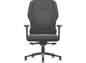 4099883000210 - Interstuhl Bürostuhl XXL112 T-Armlehnen Synchronmechanik Schiebesitz Lordosenstütze Stoffbezug schwarz schwarz