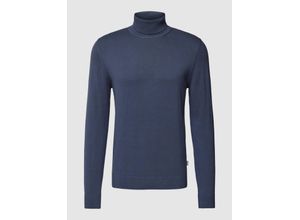 4099974718208 - Rollkragenpullover mit Label-Detail