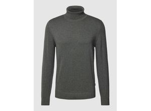 4099974718383 - Rollkragenpullover mit Label-Detail