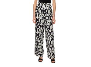 4099975101818 - Stoffhose Komfortbund Allover-Print für Damen schwarz 38