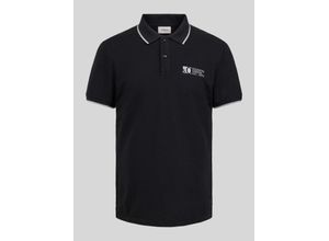 4099975320851 - Regular Fit Poloshirt mit Label-Print