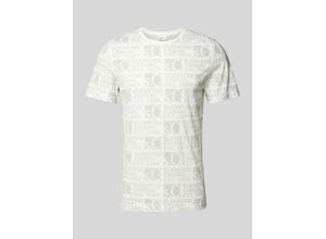 4099975335411 - T-Shirt mit Allover-Label-Print