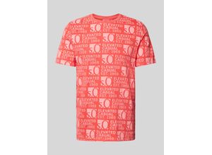 4099975335534 - T-Shirt mit Allover-Label-Print