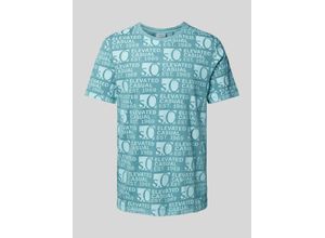 4099975335701 - T-Shirt mit Allover-Label-Print