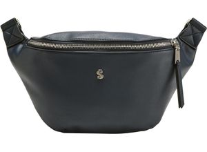 4099975352333 - Umhängetasche Reißverschluss Emblem für Damen blau