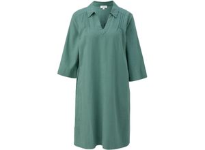 4099975389179 - Shirtkleid Leinenanteil 3 4-Arm für Damen grün 36