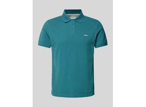 4099975718825 - Poloshirt mit Label-Stitching