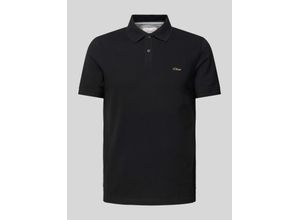 4099975720057 - Poloshirt mit Label-Stitching