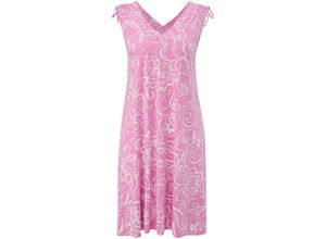 4099975809851 - Sommerkleid Knielänge V-Ausschnitt für Damen pink 38