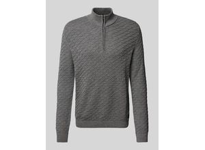 4099976460495 - Regular Fit Pullover aus reiner Baumwolle mit Strukturmuster