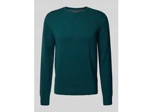 4099976479657 - Regular Fit Strickpullover aus reiner Baumwolle mit Label-Stitching