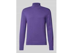 4099976664176 - Regular Fit Rollkragenpullover aus Baumwolle mit gerippten Abschlüssen