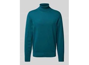 4099976664282 - Regular Fit Rollkragenpullover aus Baumwolle mit gerippten Abschlüssen