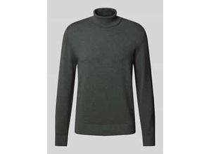 4099976664510 - Regular Fit Rollkragenpullover aus Baumwolle mit gerippten Abschlüssen