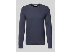 4099976666736 - Regular Fit Strickpullover aus reiner Baumwolle mit Strukturmix