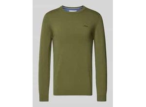 4099976766528 - Regular Fit Strickpullover aus reiner Baumwolle