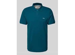 4099977235436 - Regular Fit Poloshirt aus reiner Baumwolle mit Label Stitching