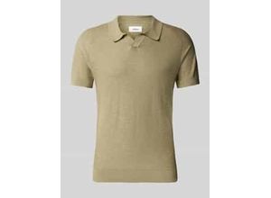 4099977404092 - Regular Fit Poloshirt mit Flammgarnstruktur