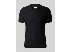 4099977404146 - Regular Fit Poloshirt mit Flammgarnstruktur