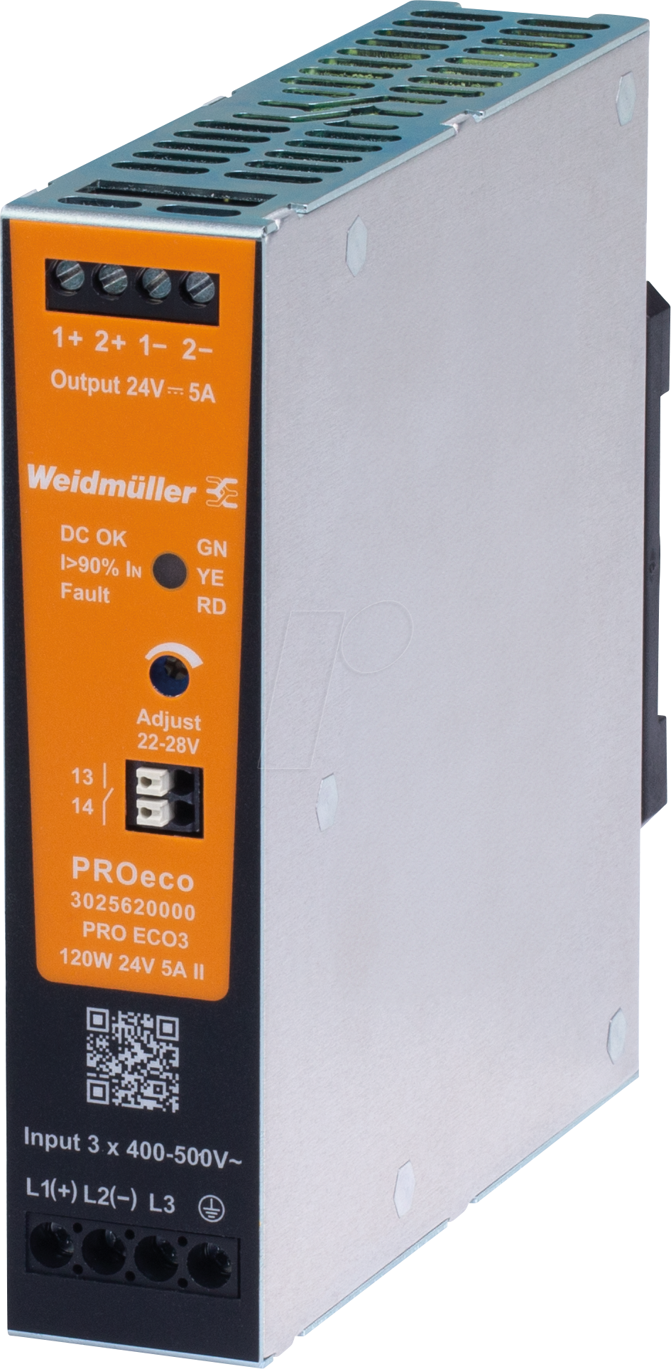 4099986952010 - WEID 3025620000 - Schaltnetzteil Hutschiene PROeco II  120 W 24 V 5 A