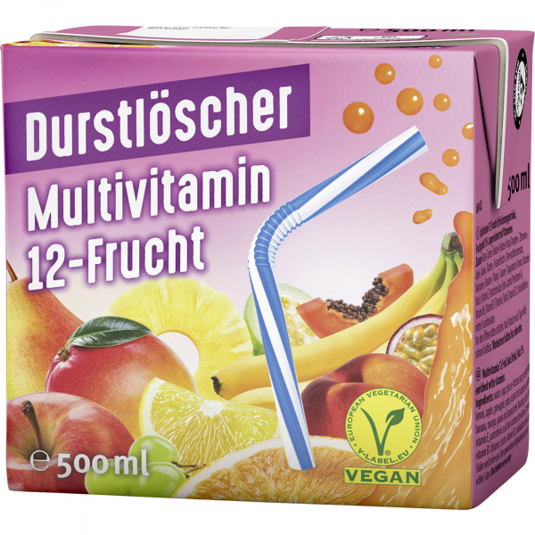 4100060006632 - Durstlöscher Multivitamin 12Früchte 27575 TetraPak 05l 4100060006632 riha Getränke GmbH & Co 12 Stück