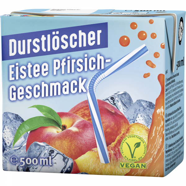 4100060006656 - Durstlöscher Eistee Pfirsich 27573 TetraPak 05l 4100060006656 riha Getränke GmbH & Co 12 Stück