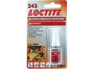 4100630000060 - LOCTITE 243 Schraubensicherung mittelfest blau 5ml 1370555 - Anzahl 1x