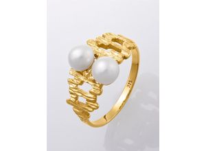 4102760002266 - Fingerring LADY Fingerringe Gr 16 Gold-Metall-Perlen goldfarben (gelbgold 375) Damen Fingerringe