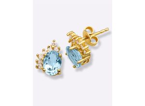 4102760004406 - Paar Ohrstecker LADY Ohrringe Gr Blautopas Brillanten ct blau Damen Ohrstecker