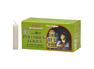 4105640150019 - Mm_unverified_brand - Knox Pyramidenkerzen weiß 14 x 70 mm 50 Stück