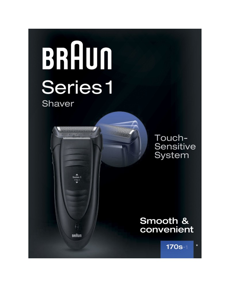 4210201037415 - BRAUN Series 1 - 170s Netz Rasierer Schwarz (Vibrierende Scherfolien)