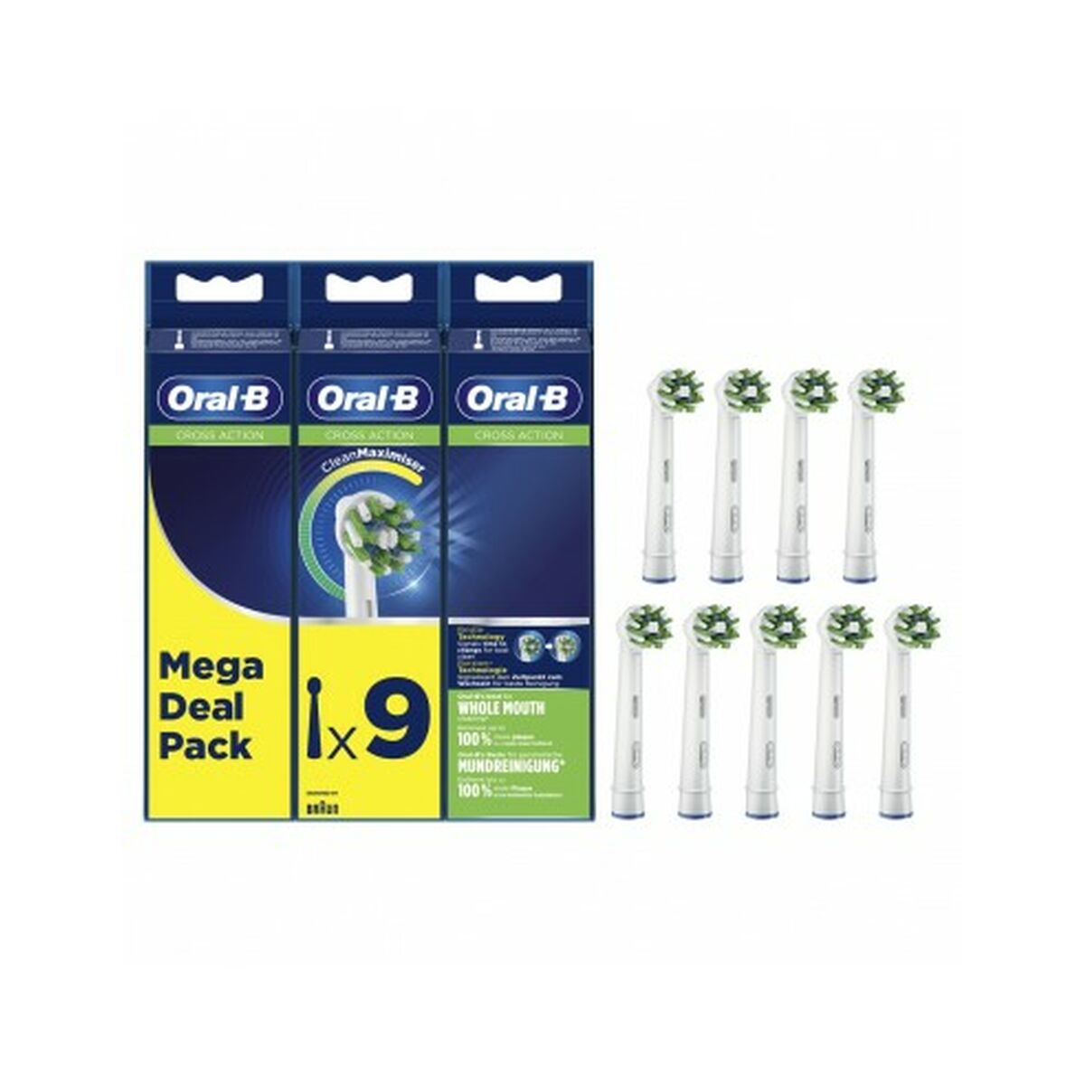 4210201325345 - ORAL-B CrossAction CleanMaximiser-Borsten 9 Stück Aufsteckbürste