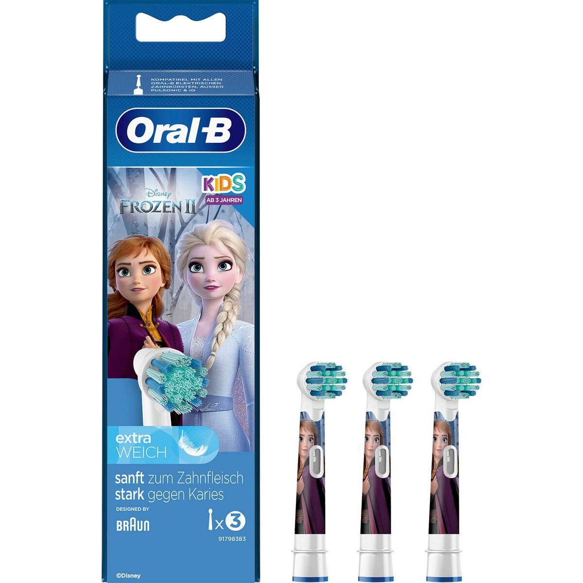 4210201403401 - Braun Oral-B 3er Ersatzbürste (A) Die Eiskönigin für Kinder 403401