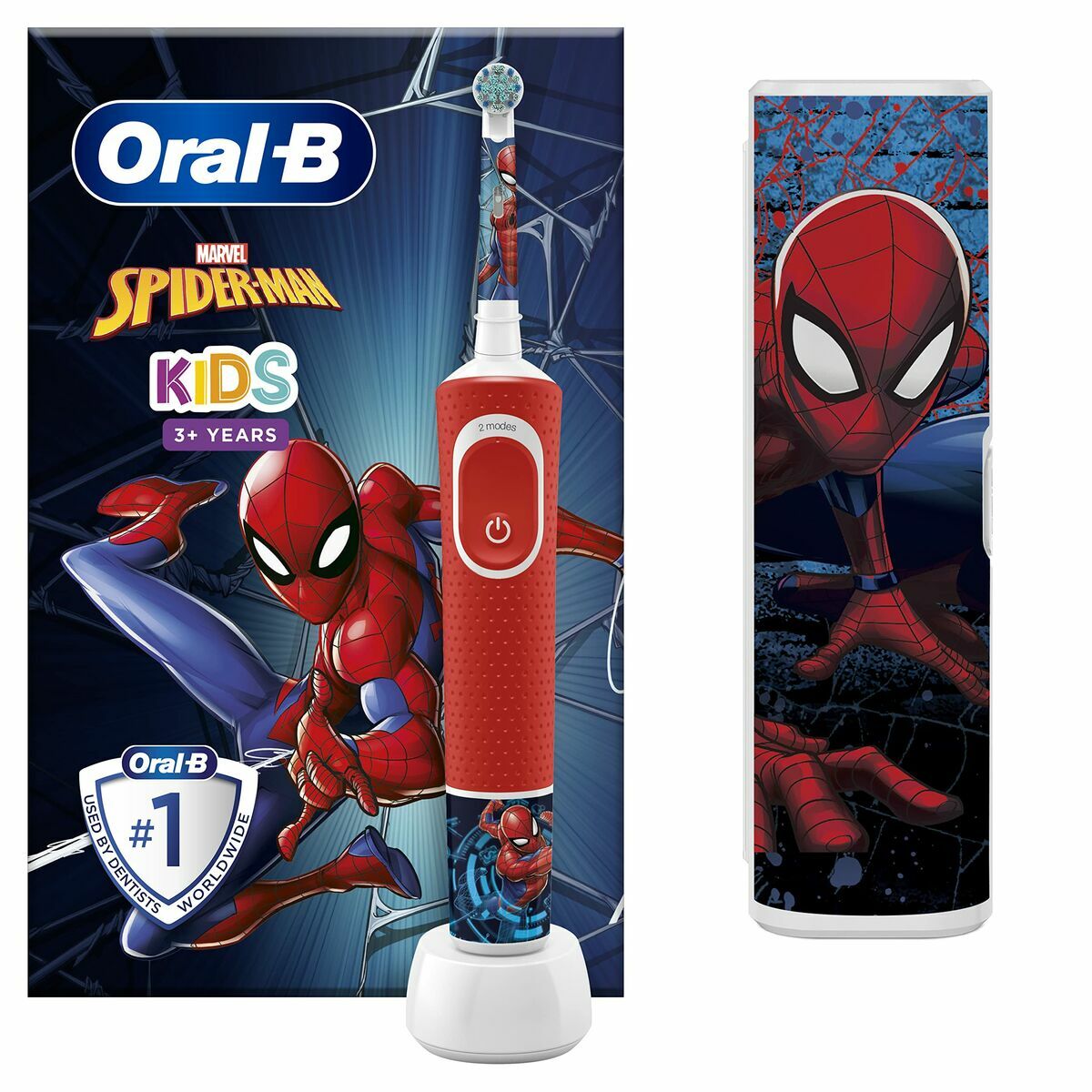 4210201419686 - ORAL-B Kids Spiderman elektrische Kinderzahnbürste Rot