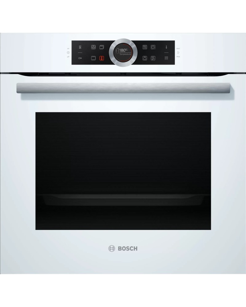 4242002808635 - BOSCH Pyrolyse Backofen Serie 8 HBG675BW1 mit Teleskopauszug nachrüstbar Pyrolyse-Selbstreinigung mit AutoPilot weiß