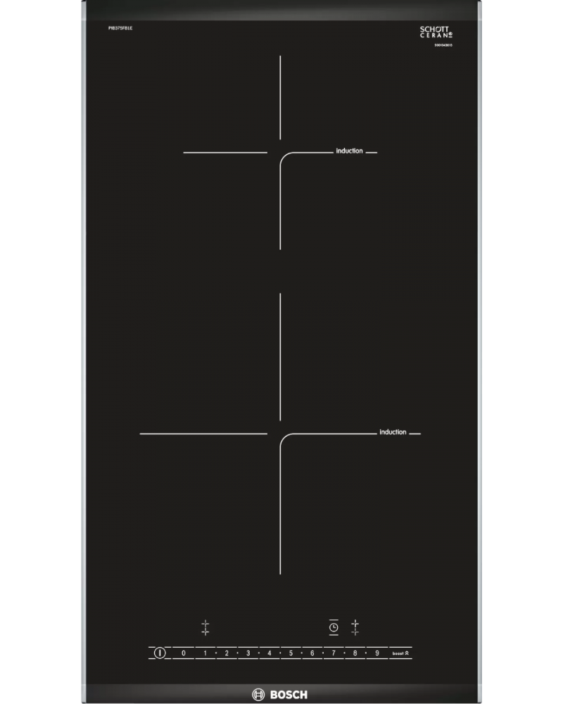 4242002848631 - Induktion 30 cm Schwarz BOSCH Serie - 6 Domino-Kochfeld PIB375FB1E Induktion 30 cm Schwarz PIB375FB1E 4242002848631