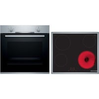 4242005378562 - BOSCH Backofen-Set HBD230CR62 mit Teleskopauszug nachrüstbar ecoClean Direct silberfarben