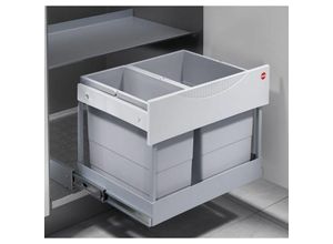 4250000516063 - Mülleimer Küche Einbau ab 60 cm Schrank Ausfahrautomatik - Grau - Hailo