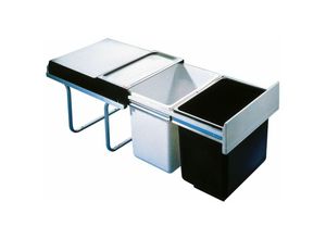4250000516100 - Mülleimer Küche Einbau ab 40cm Schrank 2-fach Mültrennung - Mehrfarbig - Hailo