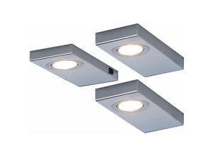 4250000548866 - Rolux - led Unterbauleuchte Küche 3x3 w Edelstahl Leuchtenset Leon 20