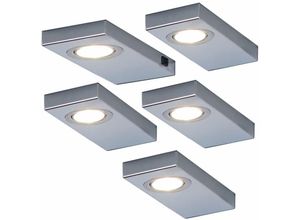 4250000548880 - Rolux - led Unterbauleuchte Küche 5x3 w Edelstahl Leuchtenset Leon 20