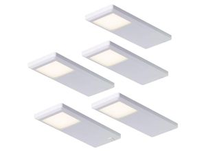 4250000551767 - LED Küchen Unterbauleuchte 5x3 W Küchenleuchte Pinto neutralweiß - Weiss