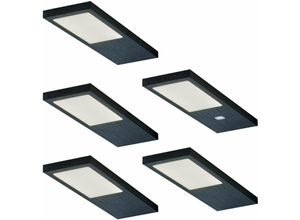 4250000575718 - Brinkdöpke Gmbh - led Küchen Unterbauleuchte 5x4 w Küchenleuchte Gamma Noir warmweiß - Schwarz